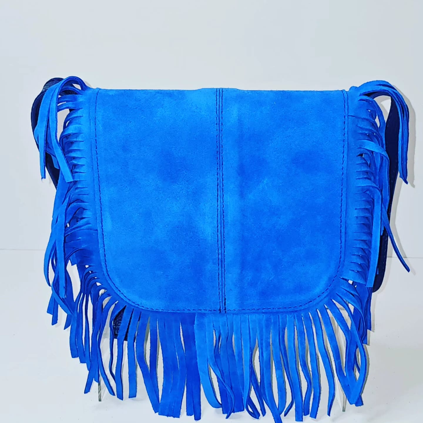 Velvet and leather Ladies handbag